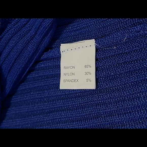 Electric Blue Lace Sweater XL - Picture 6 of 7